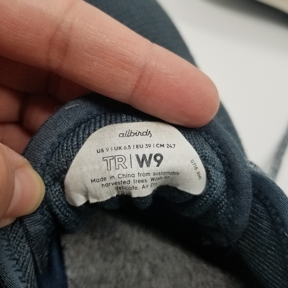 allbirds Tree Runners marine blue with white sole size 9 - Picture 9 of 10